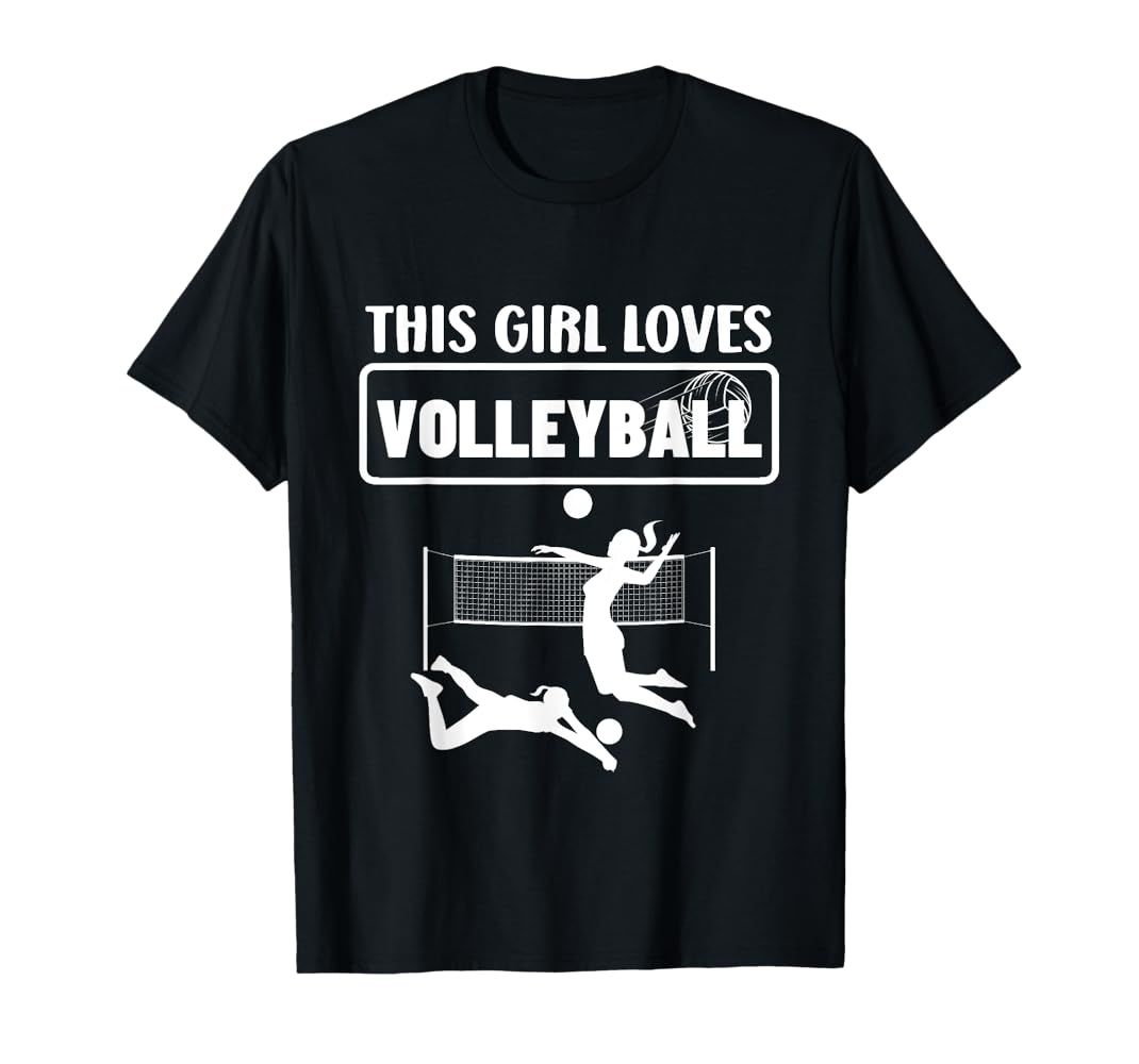 Amazon.com: This Girl Loves Volleyball T-Shirt : Clothing